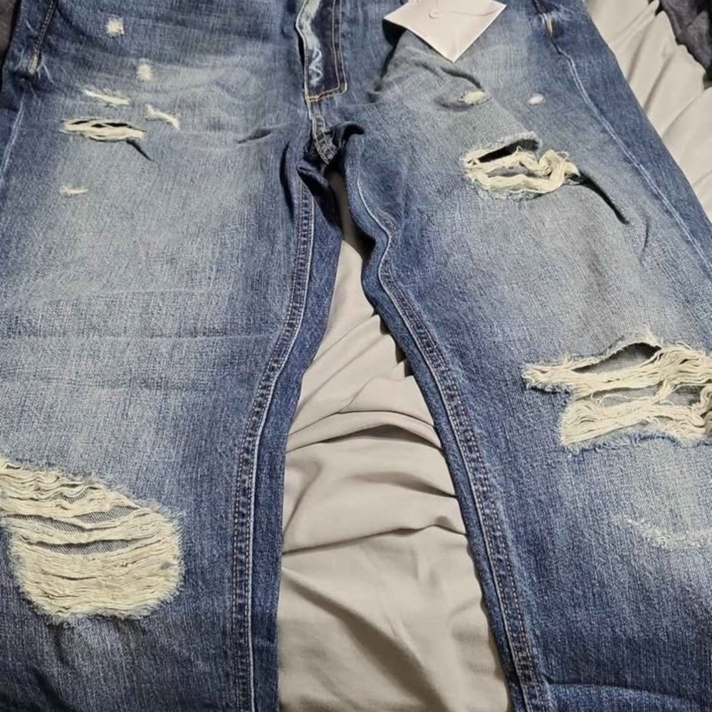 Distressed Blue Jeans for Women